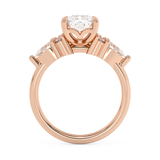 Elongated Cushion Cluster Lab Grown Diamond Engagement Ring
