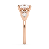 Elongated Cushion Cluster Lab Grown Diamond Engagement Ring