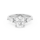 Elongated Cushion Cluster Lab Grown Diamond Engagement Ring