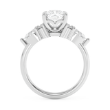 Elongated Cushion Cluster Lab Grown Diamond Engagement Ring