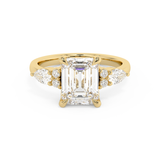 Emerald Cluster Lab Grown Diamond Engagement Ring