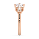 Cushion Three Stone Lab Grown Diamond Engagement Ring