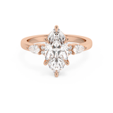 Marquise Cluster Lab Grown Diamond Engagement Ring