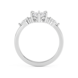 Marquise Cluster Lab Grown Diamond Engagement Ring