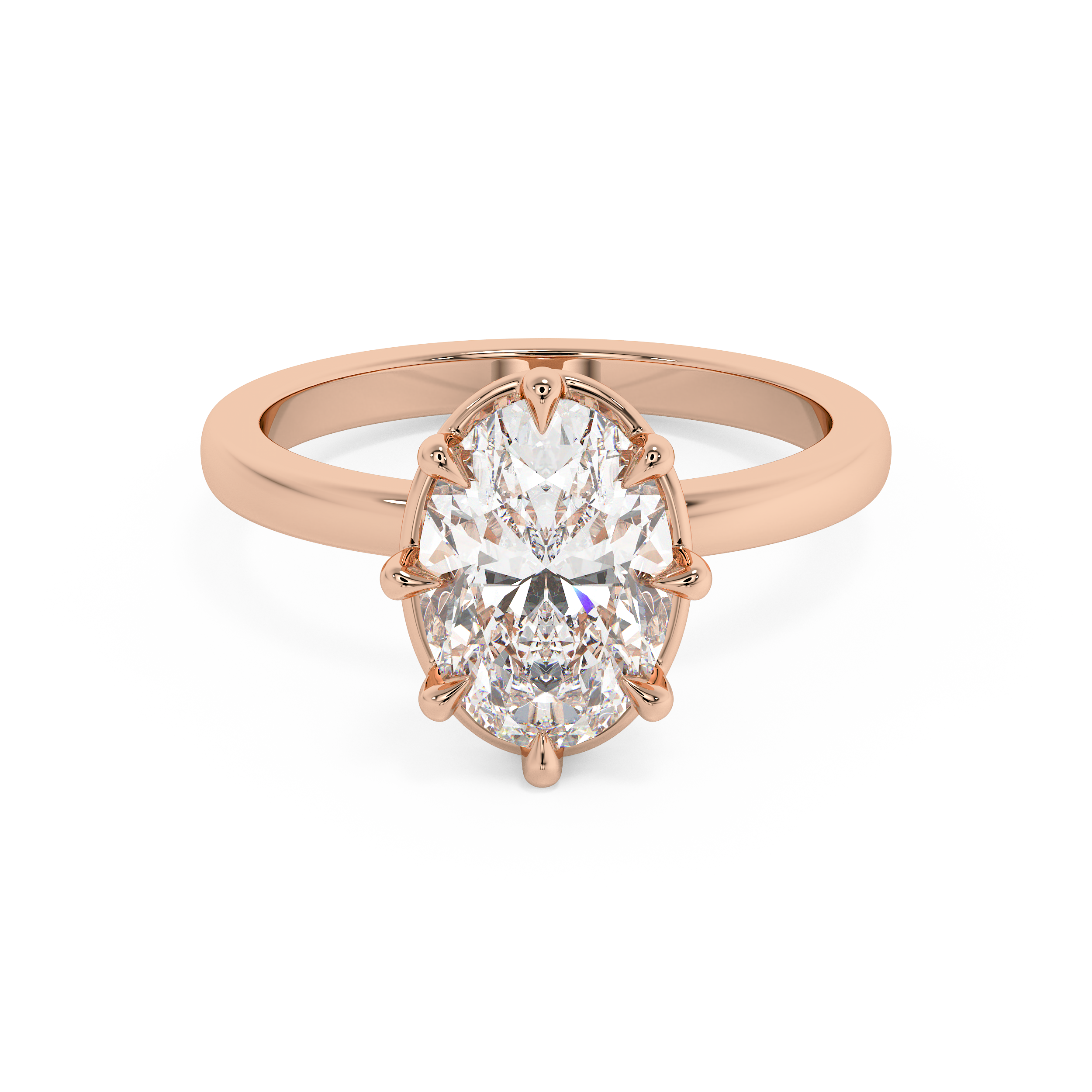 Oval Solitaire Lab Grown Diamond Engagement Ring