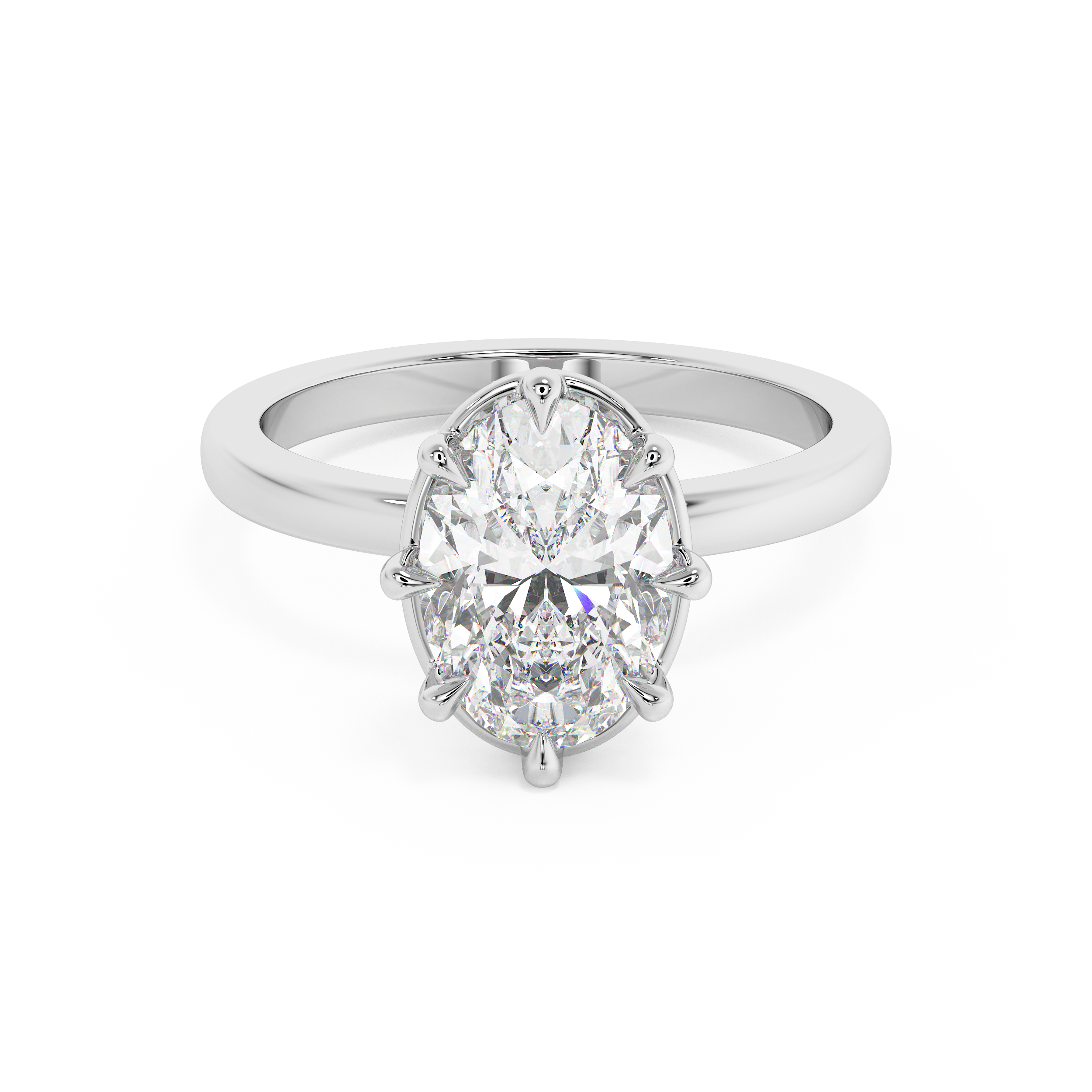 Oval Solitaire Lab Grown Diamond Engagement Ring