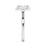 Oval Solitaire Cathedral Lab Grown Diamond Engagement Ring