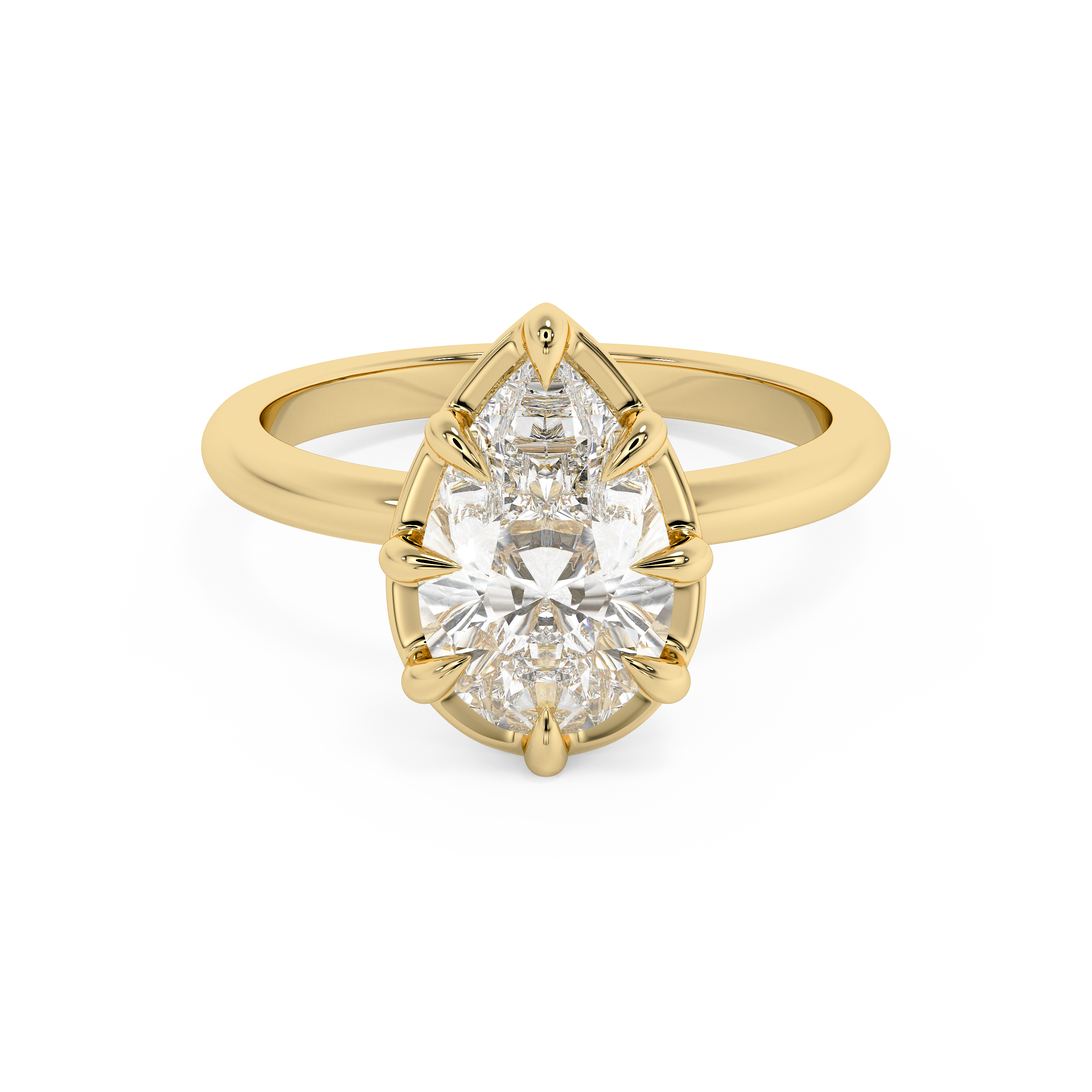 Pear Solitaire Lab Grown Diamond Engagement Ring