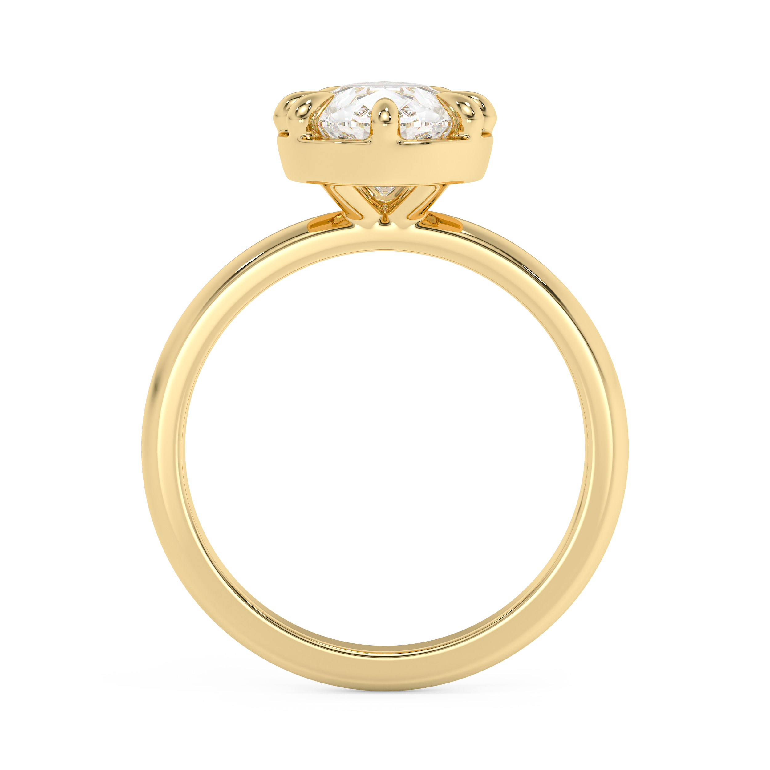 Pear Solitaire Lab Grown Diamond Engagement Ring