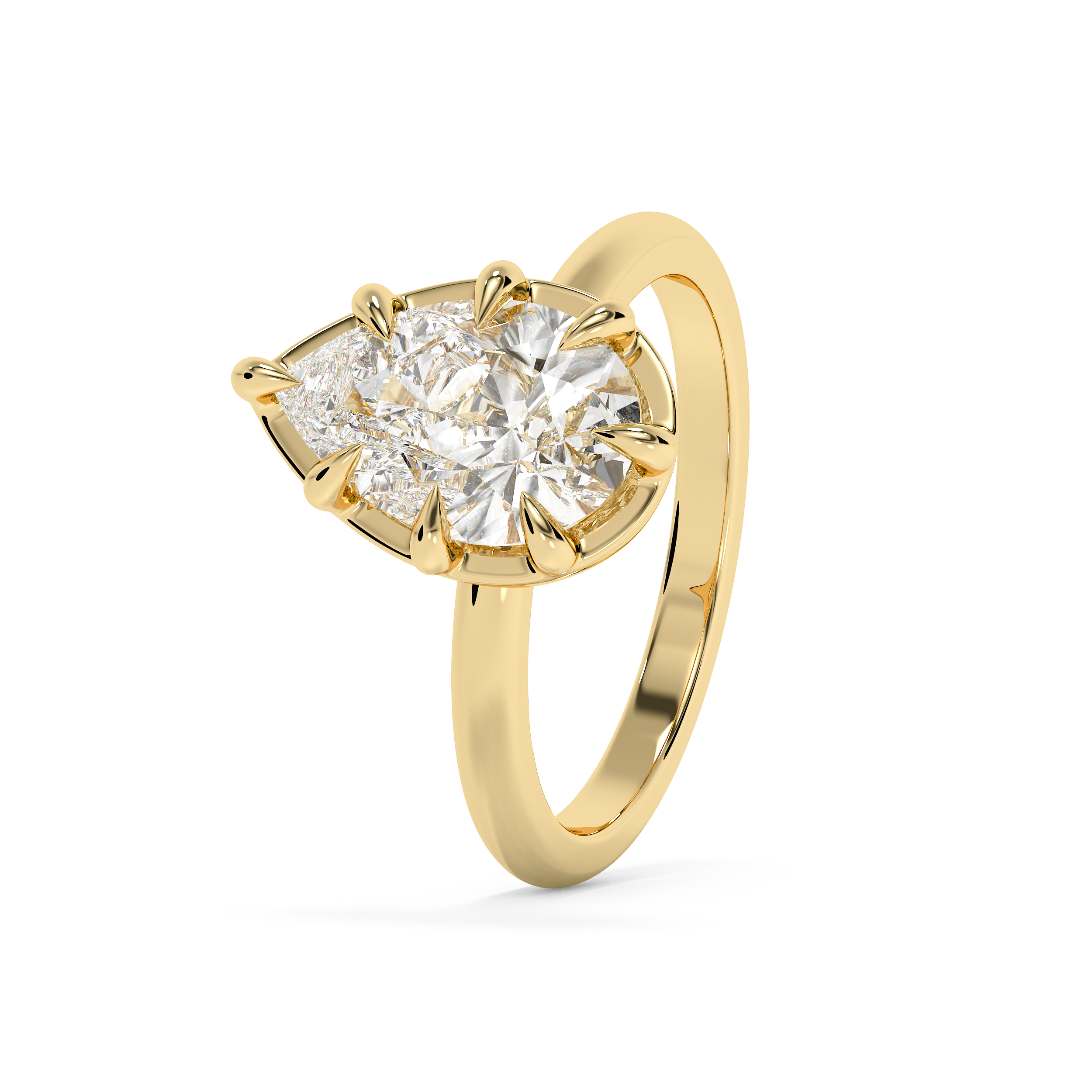 Pear Solitaire Lab Grown Diamond Engagement Ring