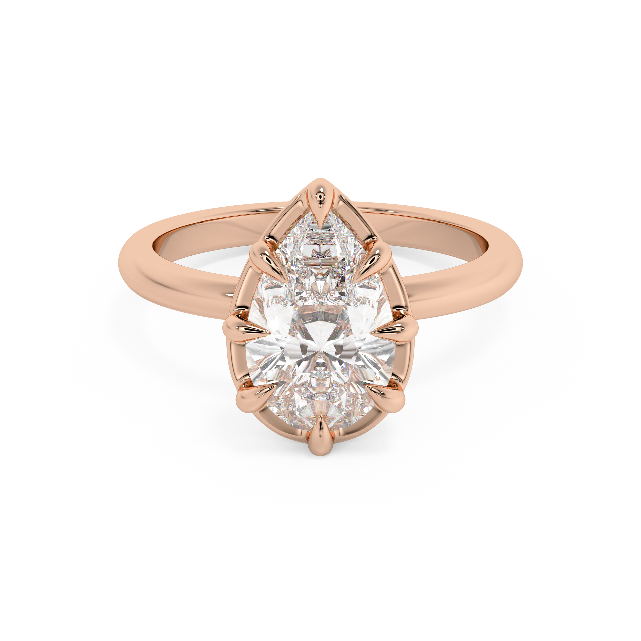 Pear Solitaire Lab Grown Diamond Engagement Ring