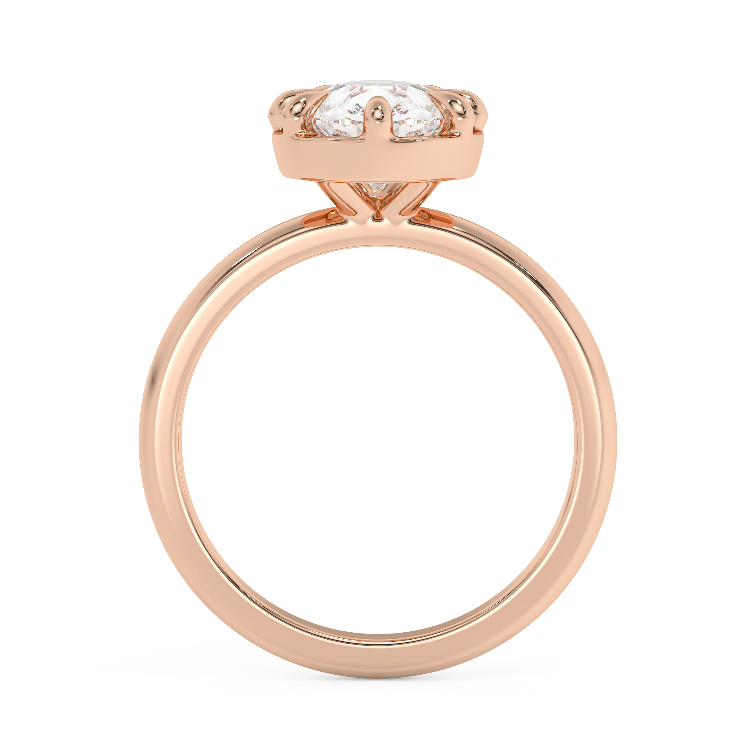 Pear Solitaire Lab Grown Diamond Engagement Ring