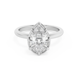Pear Solitaire Lab Grown Diamond Engagement Ring