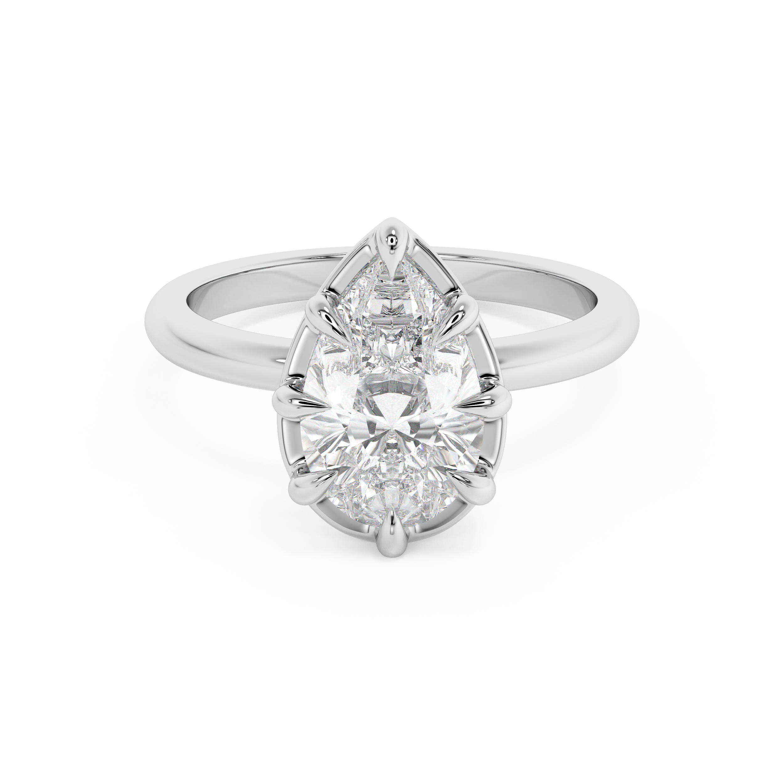 Pear Solitaire Lab Grown Diamond Engagement Ring