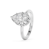 Pear Solitaire Lab Grown Diamond Engagement Ring