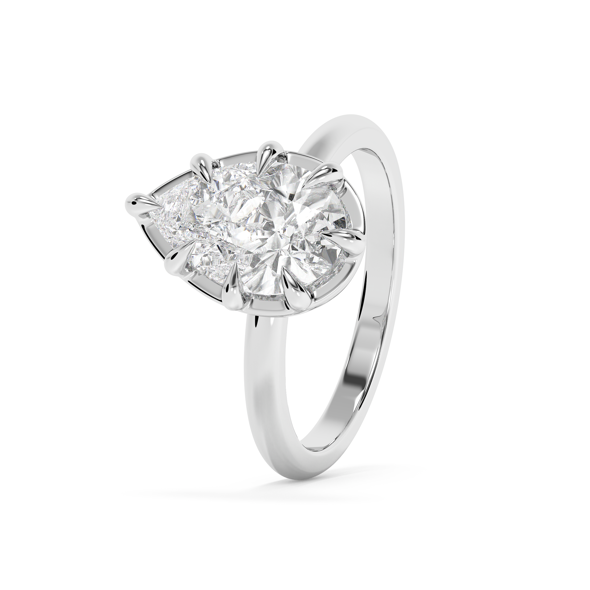 Pear Solitaire Lab Grown Diamond Engagement Ring