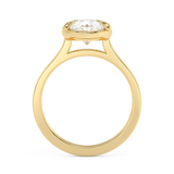 Pear Solitaire Cathedral Lab Grown Diamond Engagement Ring
