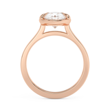 Pear Solitaire Cathedral Lab Grown Diamond Engagement Ring