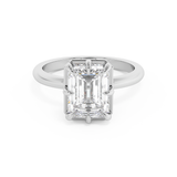 Emerald Solitaire Lab Grown Diamond Engagement Ring