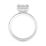 Emerald Solitaire Lab Grown Diamond Engagement Ring