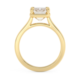Emerald Solitaire Lab Grown Diamond Engagement Ring