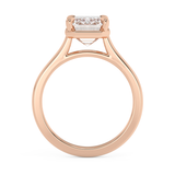 Emerald Solitaire Lab Grown Diamond Engagement Ring