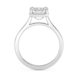 Emerald Solitaire Lab Grown Diamond Engagement Ring