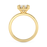 Elongated Cushion Solitaire Lab Grown Diamond Engagement Ring