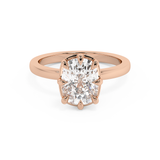 Elongated Cushion Solitaire Lab Grown Diamond Engagement Ring
