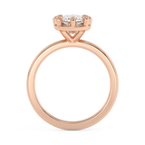 Elongated Cushion Solitaire Lab Grown Diamond Engagement Ring