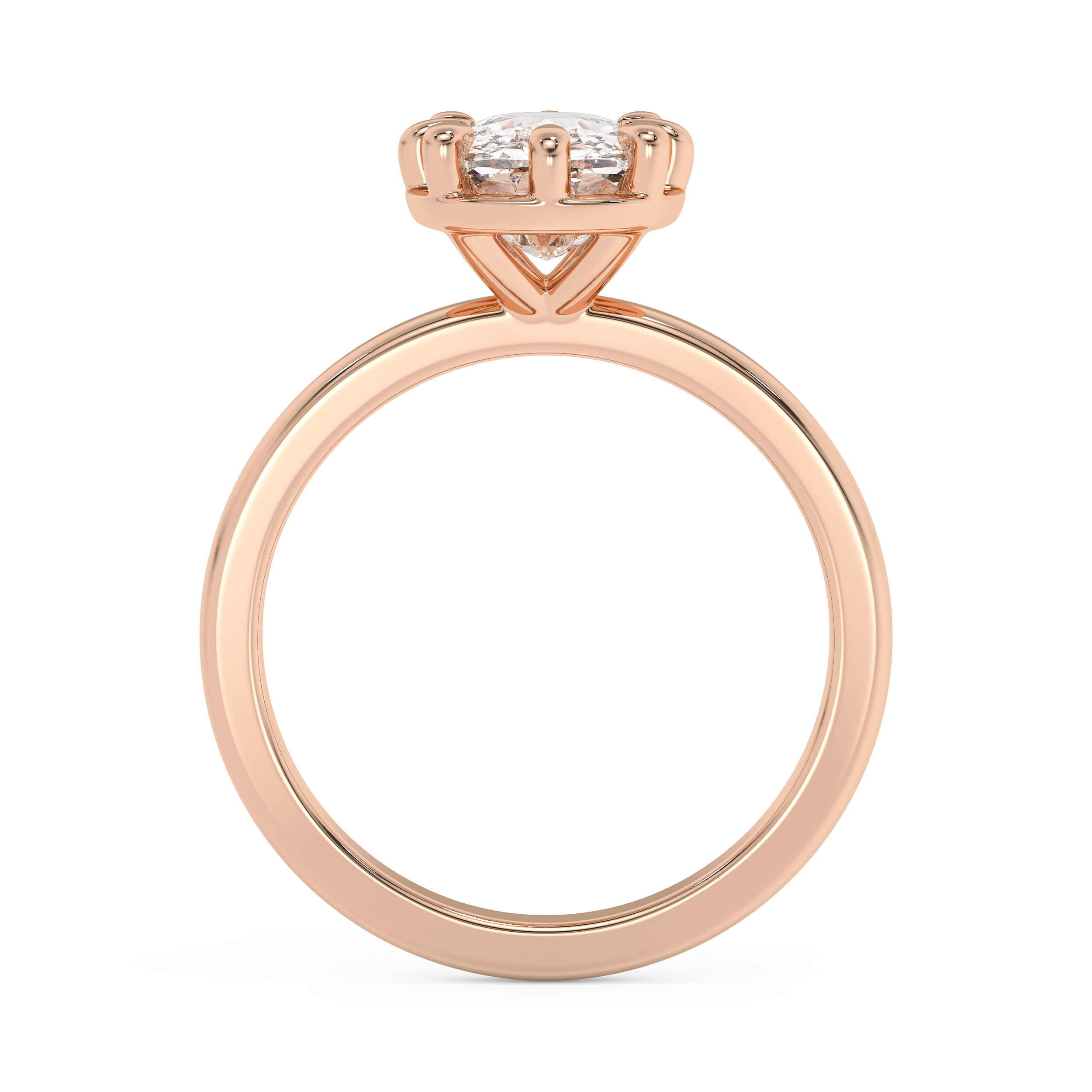 Elongated Cushion Solitaire Lab Grown Diamond Engagement Ring