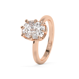 Elongated Cushion Solitaire Lab Grown Diamond Engagement Ring