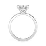 Elongated Cushion Solitaire Lab Grown Diamond Engagement Ring