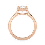 Elongated Cushion Solitaire Cathedral Lab Grown Diamond Engagement Ring