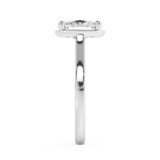 Elongated Cushion Solitaire Cathedral Lab Grown Diamond Engagement Ring