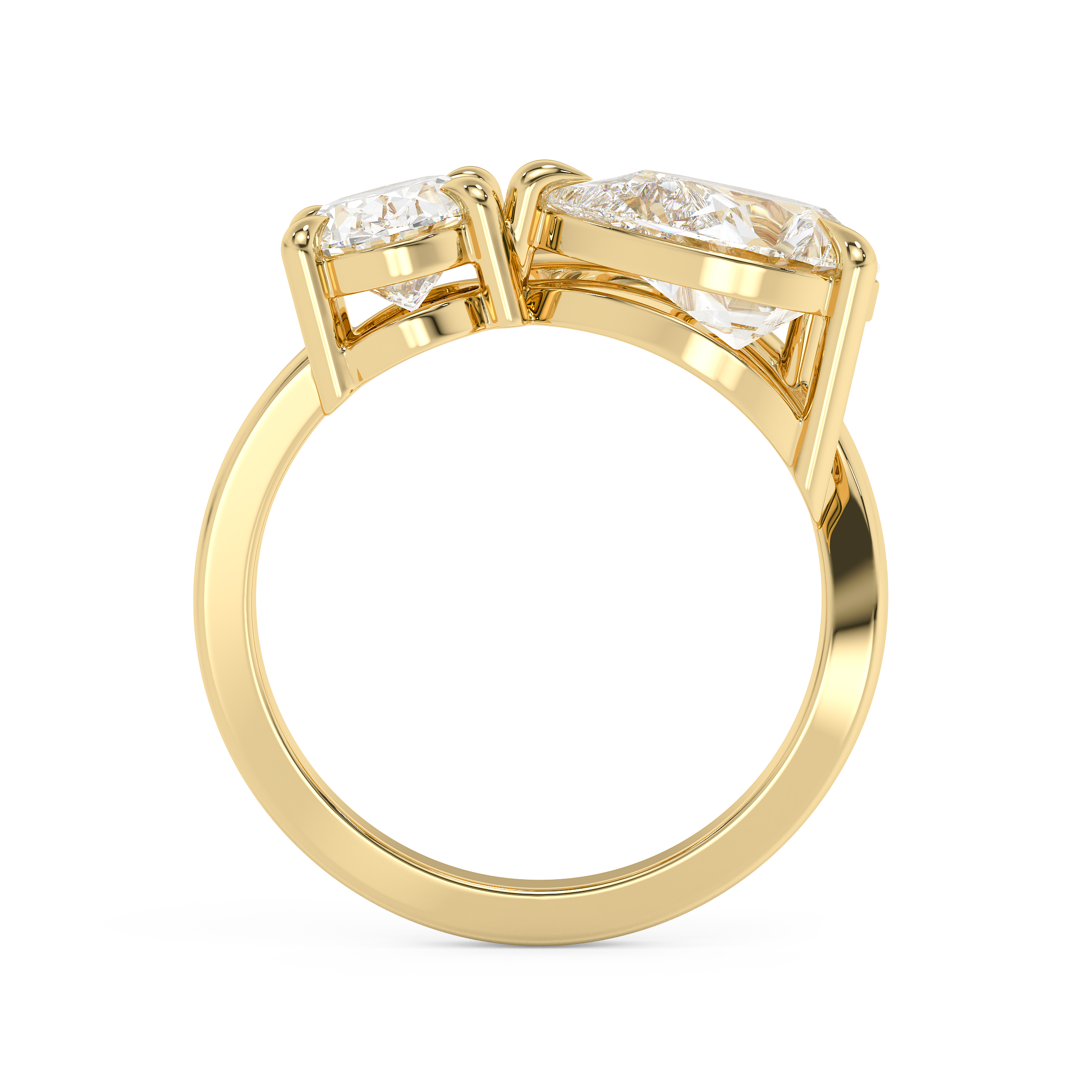 2.75 TCW Oval & Pear Toi Et Moi Lab Grown Diamond Engagement Ring