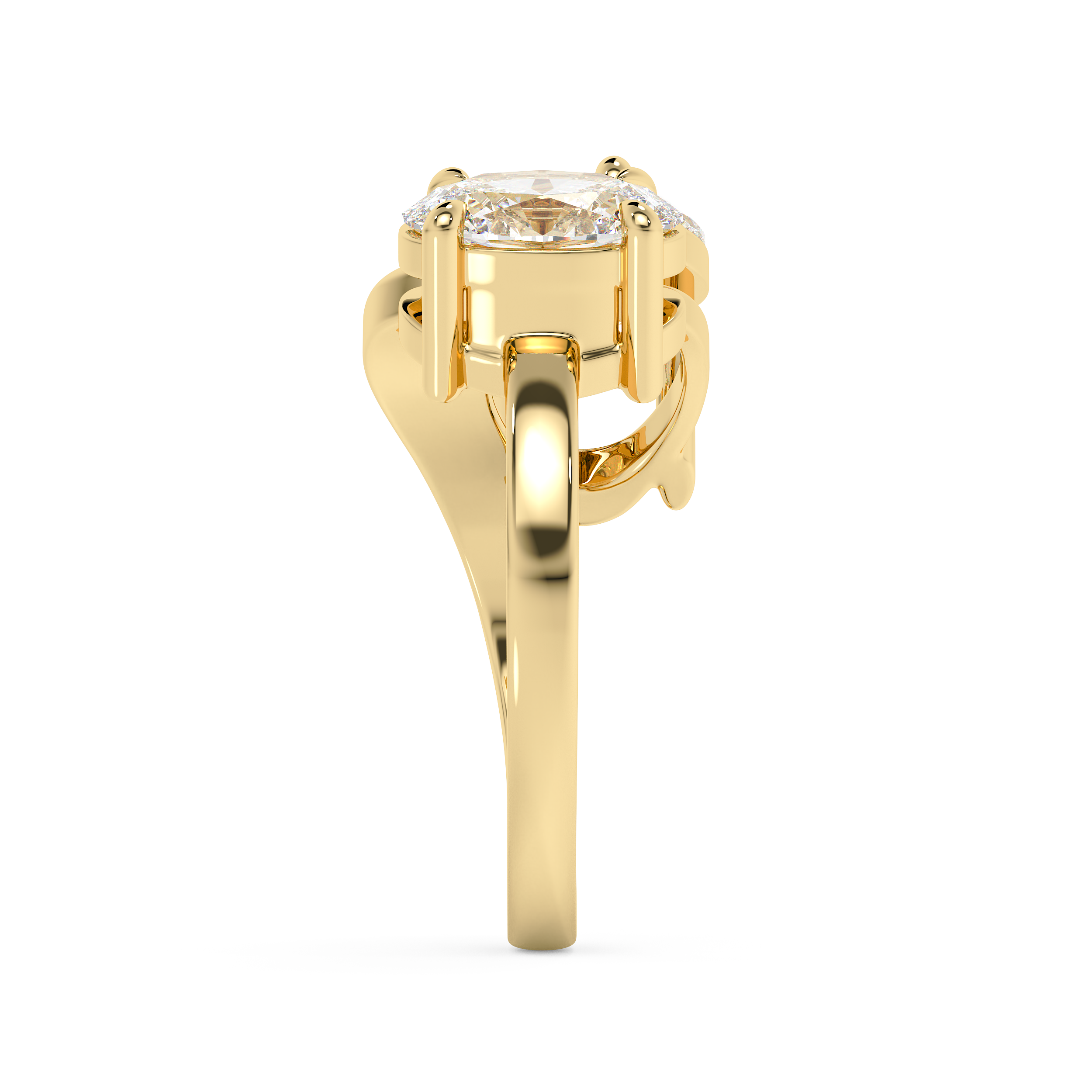 2.75 TCW Oval & Pear Toi Et Moi Lab Grown Diamond Engagement Ring