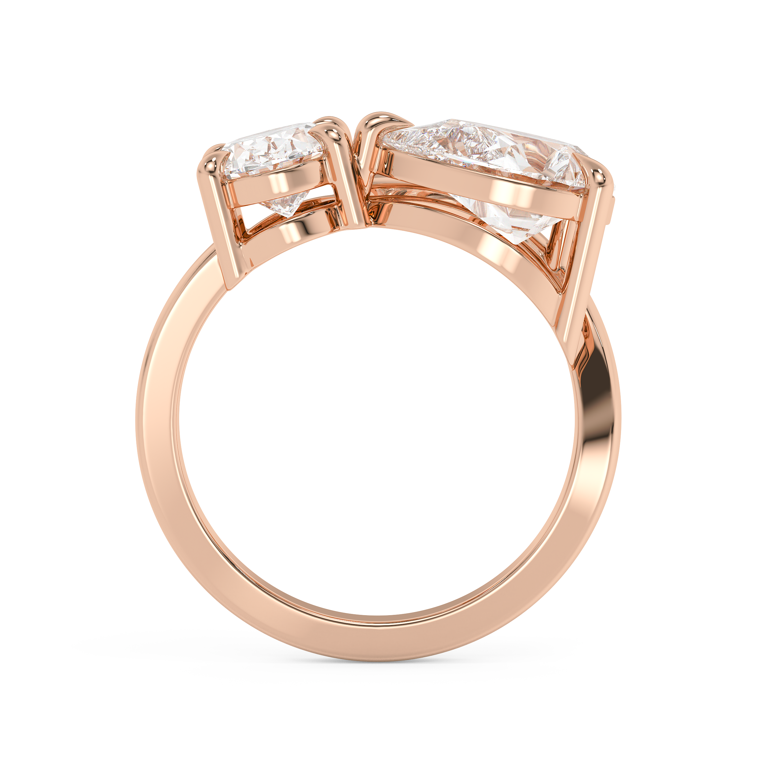 2.75 TCW Oval & Pear Toi Et Moi Lab Grown Diamond Engagement Ring