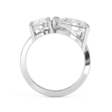 2.75 TCW Oval & Pear Toi Et Moi Lab Grown Diamond Engagement Ring