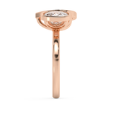 3.5 TCW Cushion & Pear Toi Et Moi Bezel Lab Grown Diamond Engagement Ring