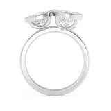 3.5 TCW Cushion & Pear Toi Et Moi Bezel Lab Grown Diamond Engagement Ring