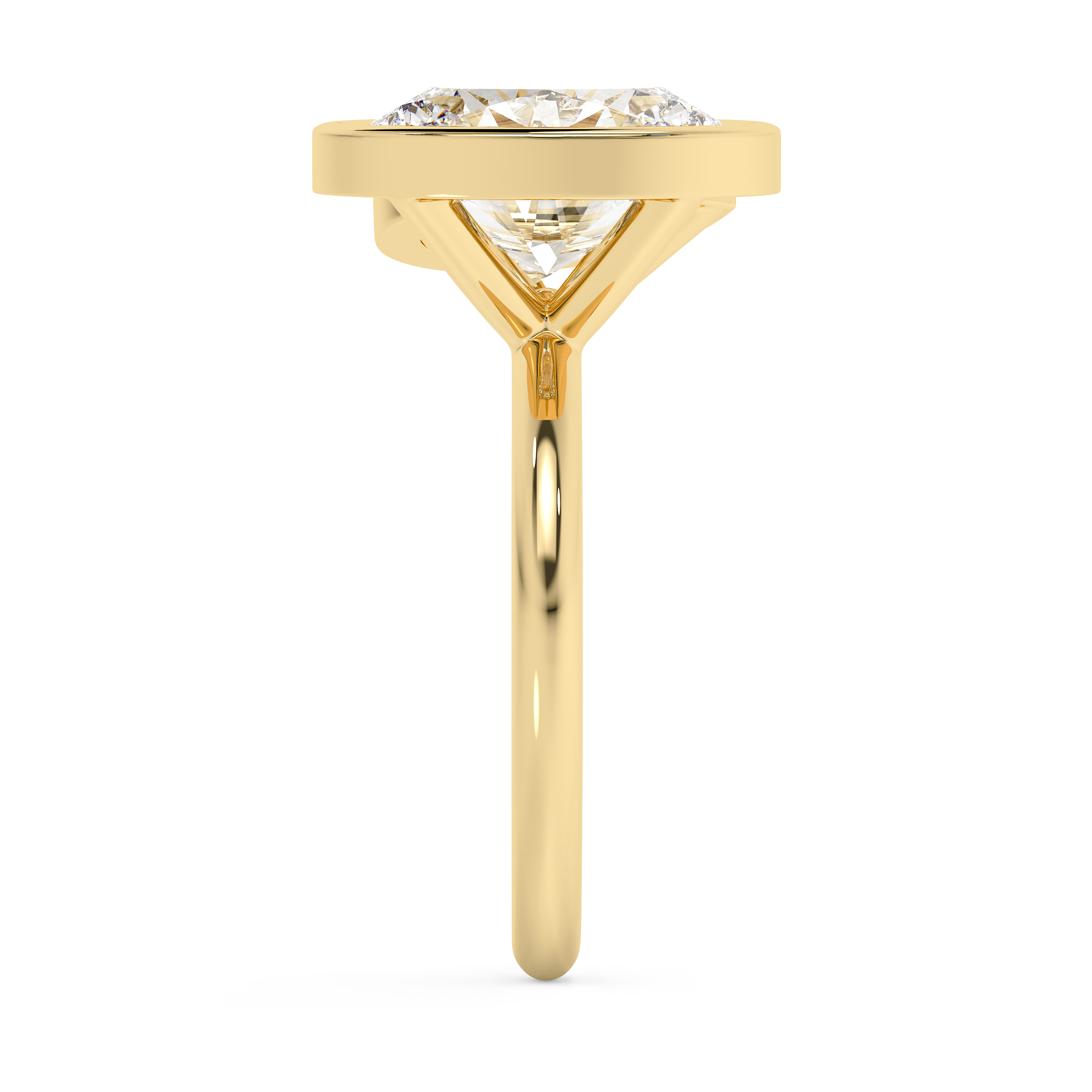 4.25 TCW Oval & Pear Toi Et Moi Bezel Lab Grown Diamond Engagement Ring