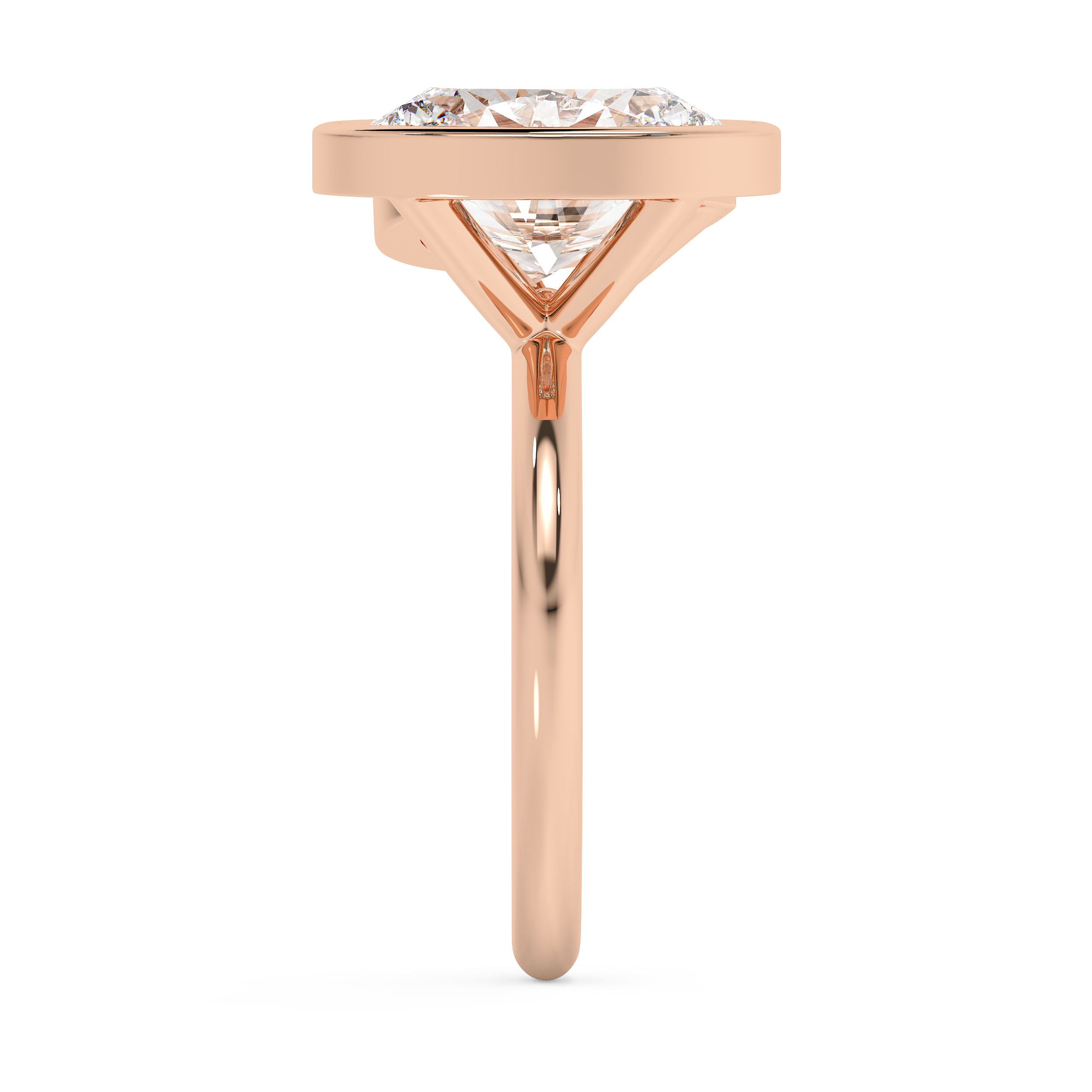 4.25 TCW Oval & Pear Toi Et Moi Bezel Lab Grown Diamond Engagement Ring