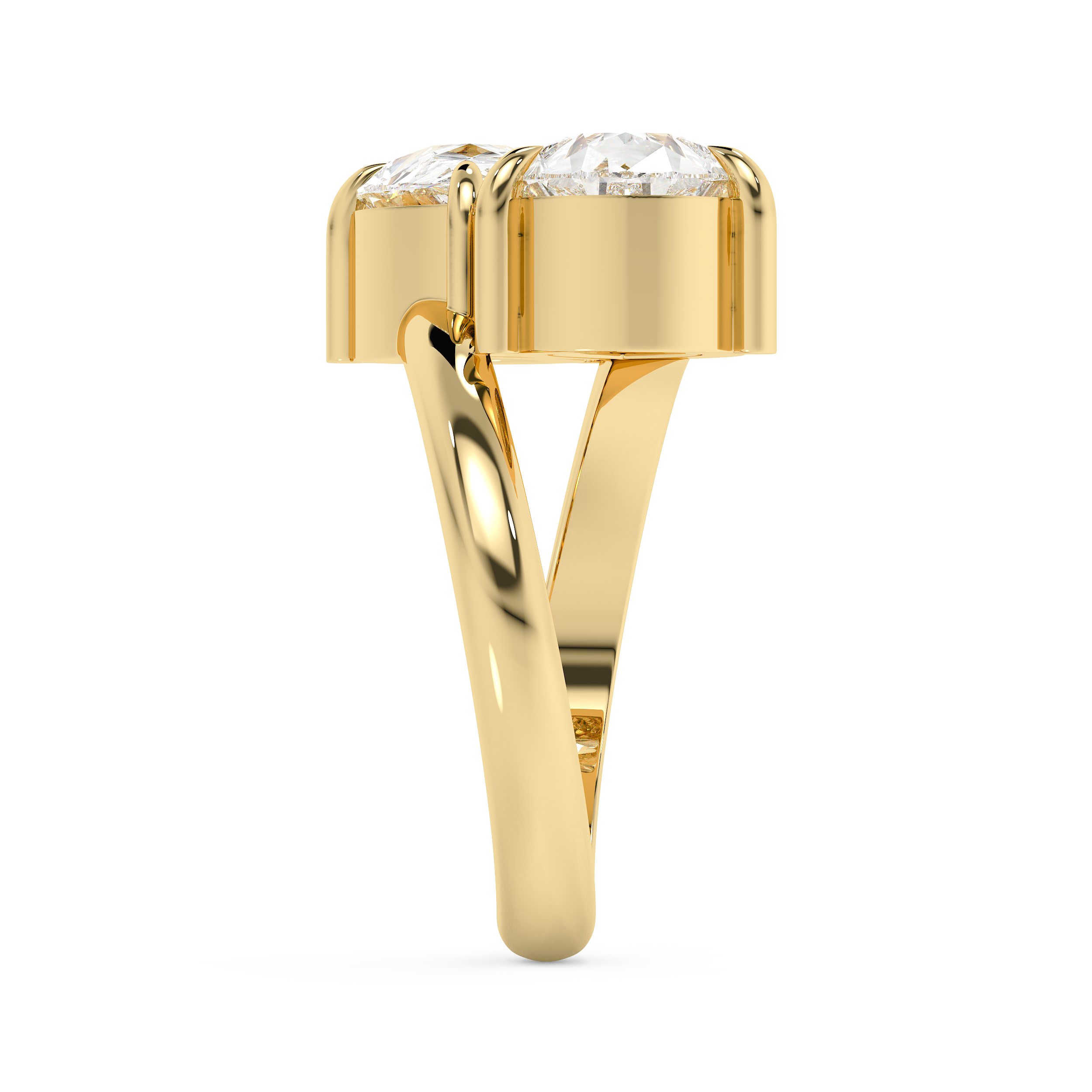 3.75 TCW Pear Toi Et Moi Lab Grown Diamond Engagement Ring