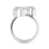 3.75 TCW Pear Toi Et Moi Lab Grown Diamond Engagement Ring