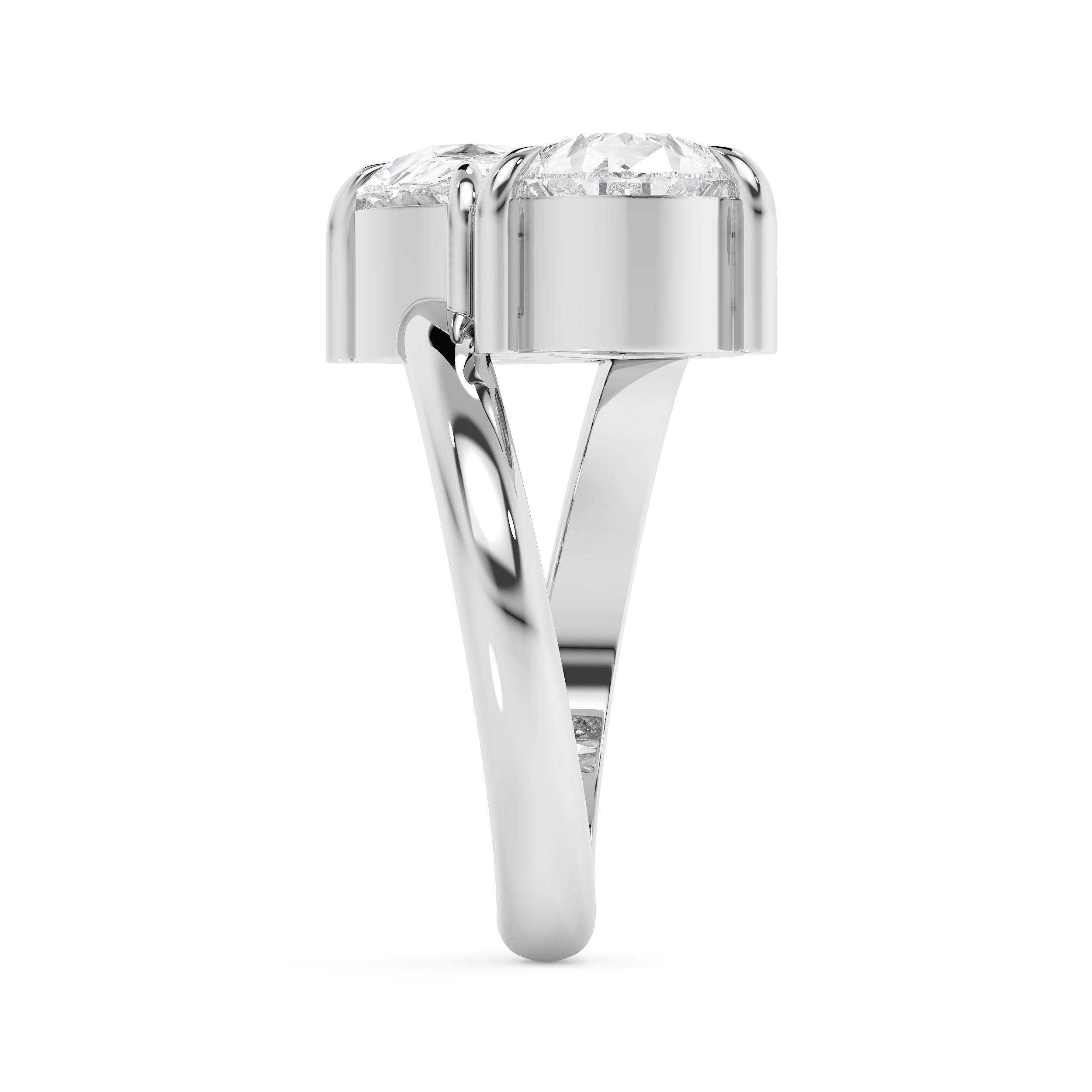 3.75 TCW Pear Toi Et Moi Lab Grown Diamond Engagement Ring