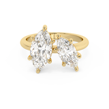 2.25 TCW Marquise Toi Et Moi Lab Grown Diamond Engagement Ring