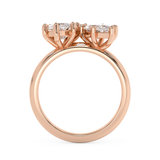 2.25 TCW Marquise Toi Et Moi Lab Grown Diamond Engagement Ring