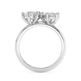2.25 TCW Marquise Toi Et Moi Lab Grown Diamond Engagement Ring