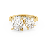 3.5 TCW Oval Toi Et Moi Lab Grown Diamond Engagement Ring
